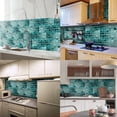 thumbnail image 3 of EXHUMKY 2Pcs Tile Stickers Kitchen Waterproof Removable Adhesive for Living Room Decoration Marble Effect, 3 of 8