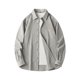 thumbnail image 1 of pstuiky Camisas de manga larga de invierno para hombre, Ropa de trabajo holgada de color liso para hombre, con solapa suelta y manga larga Tops casuales para hombres l, 1 of 7