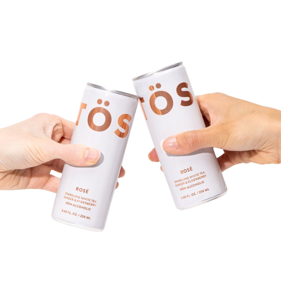 TÖST Rosé Cans Non-Alcoholic Sparkling Beverage, 250 ML - 24 pack