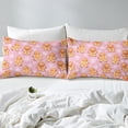 thumbnail image 4 of Christmas Gingerbread King Sheet Set,Cute Gingerbread Man Bed Sheets Set,Xmas Snowflake Flat Fitted Sheet Girls Christmas Gift Sheets,Pink Christmas Decoration, 4 of 6