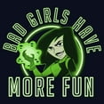 thumbnail image 2 of Girl's Kim Possible Neon Green Shego  Graphic Tee Navy Blue Medium, 2 of 4