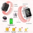 thumbnail image 2 of SHANNA 4G Smart Watch for Girls Boys, Smart Watch Phone with Calling, SOS, GPS, Camera, Flashlight, GPS Tracker for 3-12 Years Kids Birthday Xmas Gift, Pink, 2 of 7