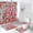 E/C, variant on KCEHTA 4 Pcs Valentine's Day Shower Curtain Set with Non Slip Rugs Toilet Lid Cover U Shape Bath Mat Love Heart Shower Curtain Valentines Bathroom Decor
