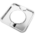 thumbnail image 1 of Brûleur de Cuisinière en Fer Durable Bols d'Égouttement avec Bord Non Recourbant pour Cuisinière à Gaz 4 Pcs Argent, 1 of 9
