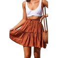 thumbnail image 2 of Femmes Été Mignon Taille Haute Jupe Volants Imprimé Floral Swing Plage M., 2 of 8
