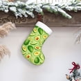 thumbnail image 5 of Cauagu Green Avocado for Christmas Stockings,1-Pack Large Xmas Stocking Holiday and Farmhouse Stocking Fit for Christmas Holiday Party Decoration(17.7*11 Inch), 5 of 7