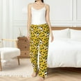 thumbnail image 5 of PISONIC Cats Sunflower Printed Women's Pajama Pants, Comfy Pajama Bottoms With Pockets&Drawstring, 5 of 7