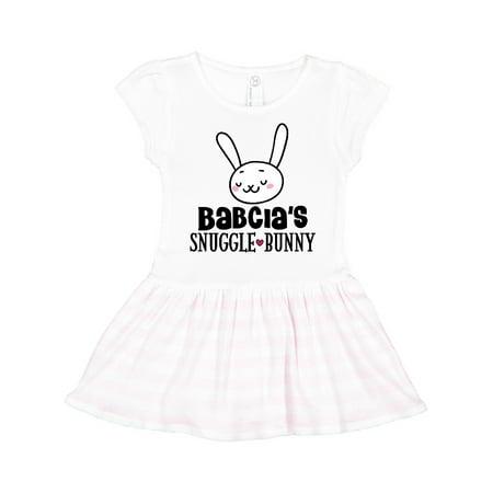

Inktastic Babcia Snuggle Bunny Easter Gift Gift Toddler Girl Dress
