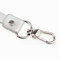 thumbnail image 3 of Correa de cuello de cuero PU unisex Hugo con clip de langosta de metal para tarjetas de identificación Plata, 3 of 7