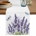 thumbnail image 2 of Farm Purple Flowers Lavender Table Runner 36 Inches Long,Kitchen Dining Tablerunners Country Dragonfly Linen Table Runners Dresser Scarves for Home Dinner Wedding Holiday Party Decor, 2 of 9