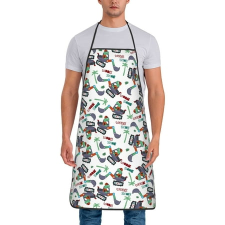 

Tideii Dinosaur on Excavator2 for Tie-up Apron Unisex Waterproof and Stain-Resistant Bib Apron for Kitchen Garden Painting