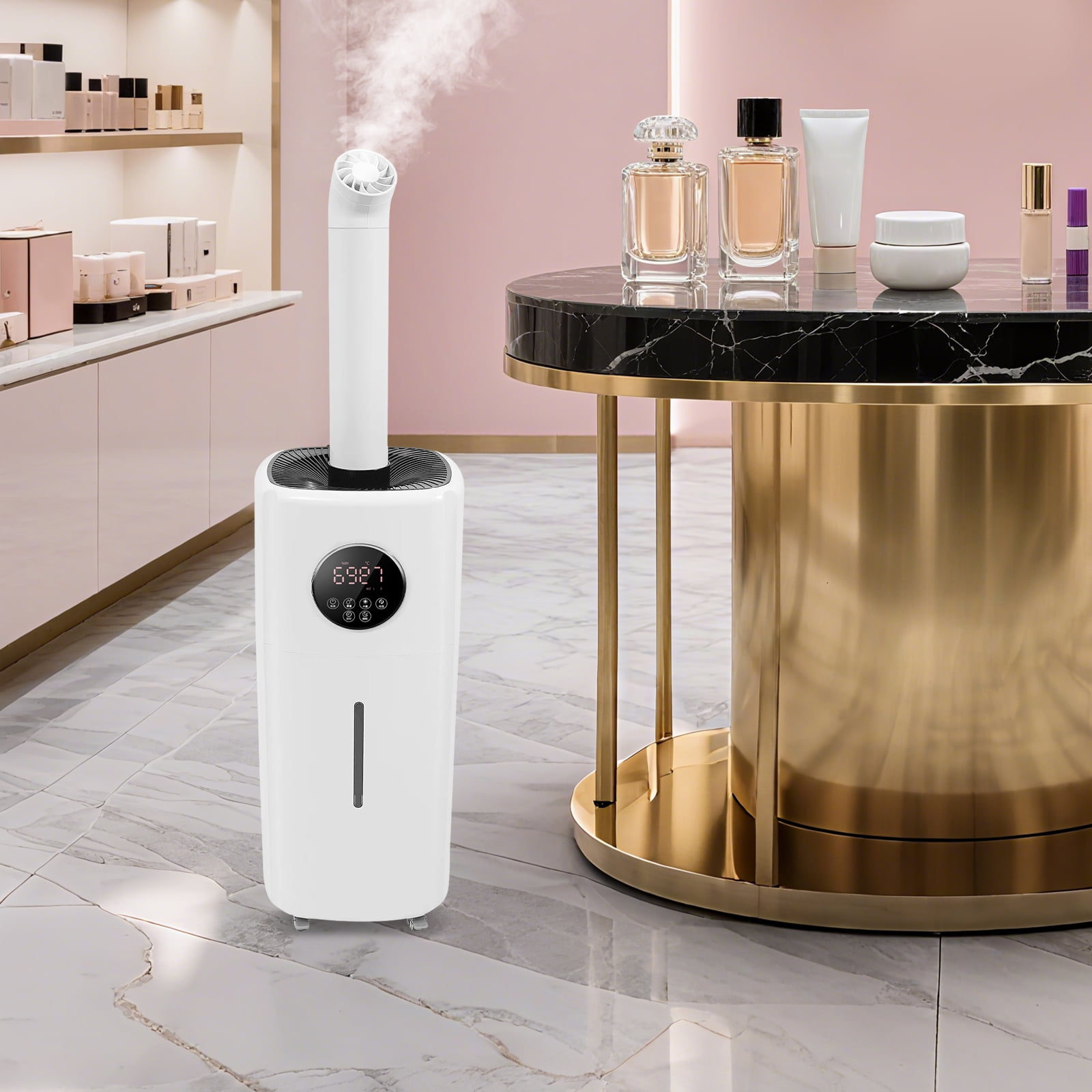 Peakora 5.5gal Commercial Humidifier 360° Rotatable Large Whole-House Style Humidifier with 3 Speed Quiet & Four-Way Nozzle Suitable for Places with an Area of 645.83-3229.17ft²