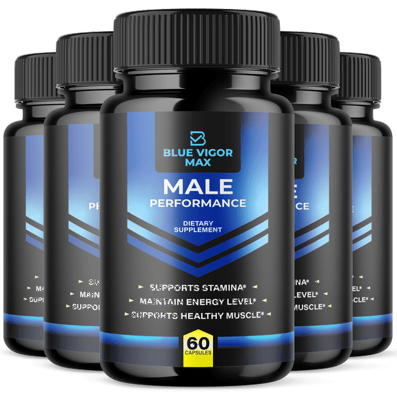Blue Vigor Max Advanced Formula Pills All Natural Vitamin Supplement 300 Capsules
