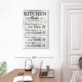 thumbnail image 3 of Elephant Stock Clean Kitchen Wall Sign Wall Art - Vertical Multi Panel Canvas - Living Room Wall Decor - Wall Signs Multi Panel - Black And White Decor - 20" x 32", 3 of 8