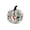 White, variant on Large Marbled Halloween Pumpkin Ornament, 6.3 x 6.3 x 6.3 in, Resin Skull Style Decor for Desktop Table Mantel Display