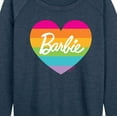 thumbnail image 3 of Barbie - Pride Rainbow Heart - Women's Lightweight French Terry Long Sleeve Shirt, 3 of 5