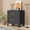 2-D Black, variant on Erosoei Modern Metal Nightstand 2 Drawer Dresser for Bedroom