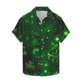 thumbnail image 2 of Tawop Womens Shirts Men's St. Patrick's Day Printed Short Sleeved Shirt Casual Turndown Collar Tops Shirt Blouse, 2 of 5