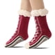 thumbnail image 2 of Calcetines de invierno para suelo: calcetines forrados de forro polar extra gruesos para mujeres y hombres, calcetines antideslizantes cálidos para suelos fríos, 2 of 6