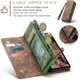 thumbnail image 4 of Funda para Samsung A55, tarjetero a prueba de golpes, magnética, 2 en 1, con cremallera desmontable, funda tipo cartera para Samsung Galaxy A55 5G, de cuero TPU antiarañazos, 4 of 8