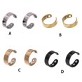 thumbnail image 2 of Ruiboury 2pcs Stainless Steel Engraved Calmi Ring Low Profile Comfort For Focused Living All Day Helps black, 2 of 6