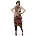 thumbnail image 1 of Moomaya Robe Kurti Sans Manches à une Épaule Imprimée pour Femmes, Vêtement de Créateur Boho pour Fête, 1 of 7