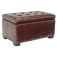 thumbnail image 3 of SAFAVIEH Small Manhattan Storage Bench Cordovan, 3 of 7