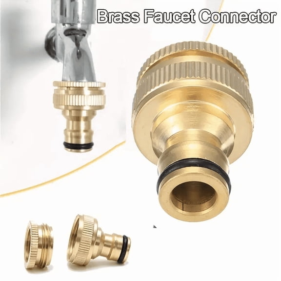 Brass Garden Hose Adapter 3/4" 1/2" Threaded Pressure Washer Tap Connector Water Pipe Fitting Irrigation Watering Tool