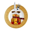 thumbnail image 4 of Billuyoard 1/3/6 Uds. Adornos navideños muñeco de nieve cocina vajilla titular bolsa fiesta regalo ornamento adornos navideños para la del Type4 NO4, 4 of 6
