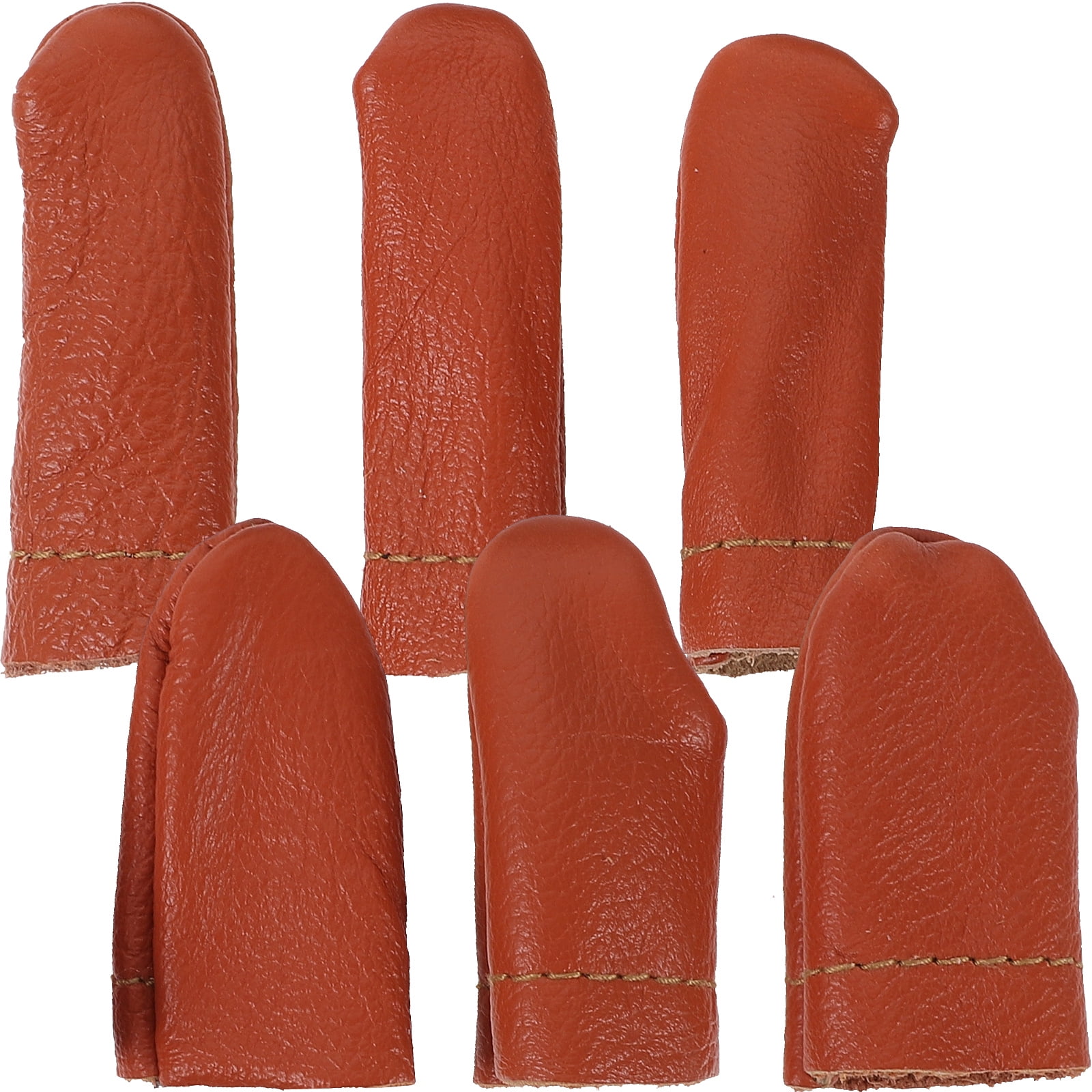 ADOCARN 4 Sets Leather Finger Cots Needlework Finger Sleeve Finger