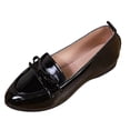 thumbnail image 2 of Lepsheexh Womens Loafers Shoes Plus Size Bow Decor Design Low Heel Soft Sole Comfortable Casual Daily Loafer Shoes for Women, 2 of 9