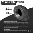 thumbnail image 3 of Supply Giant 2" x 1" 90 Degree Black Pipe Fitting Reducing Street Elbow Cast Iron, 3 of 6