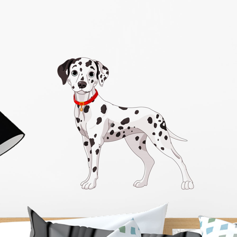 Cute Dalmatian Dog Wall Art Decal for Kids Rooms Removable Vinyl Stickers 