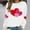White, variant on Women's Valentines Sweatshirts Plus Size Cute Love Heart Graphic Blouses Long Sleeve Round Neck Shirts Valentine's Day Printed Sweater Pullover Tops