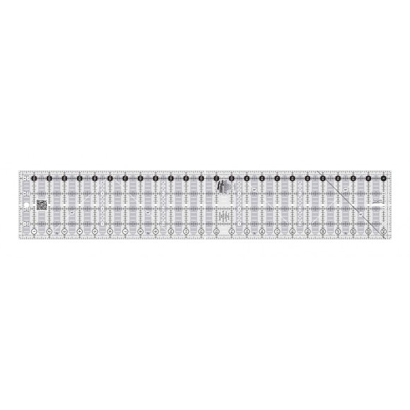 Creative Grids Quick Trim and Circle Quilting Ruler – CGRMT5 – Made in USA, 4-1/2in x 24-1/2in Rectangle, Non-Slip Grip Acrylic Quilting, Sewing, Crafting, Patchwork Ruler for Measuring