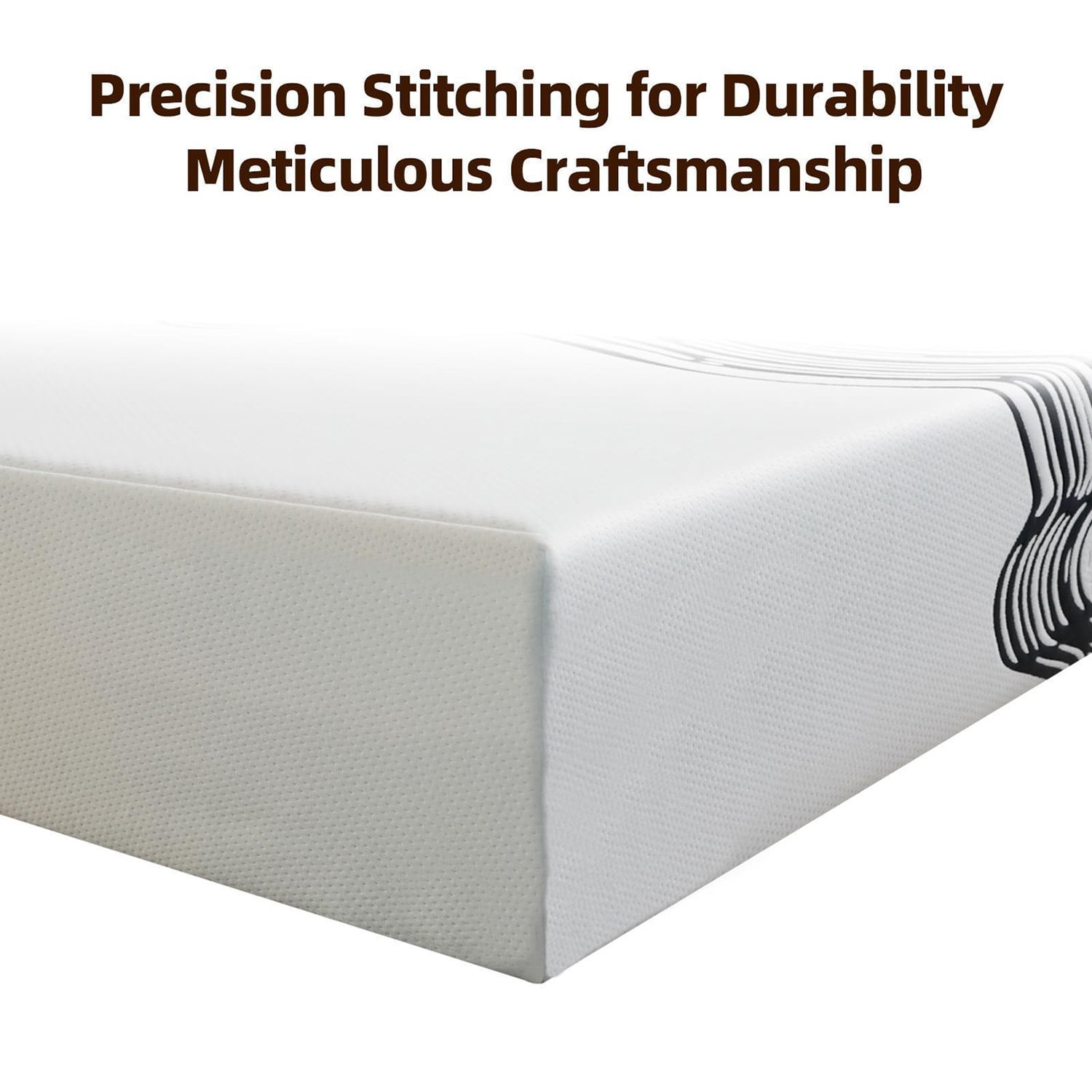 Spaco 12" King Mattress, Ultra-Breathable Sterilizing, High Rebound Eco-Conscious, White