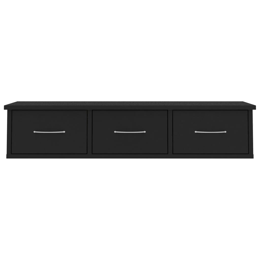 Kepooman Modern Display Shelf, Wall Mounted Shelf for Home, Display Storage Unit with 2 Drawers, Black Kepooman Modern Display Shelf, Wall Mounted Shelf for Home, Display Storage Unit with 2 Drawers, Black