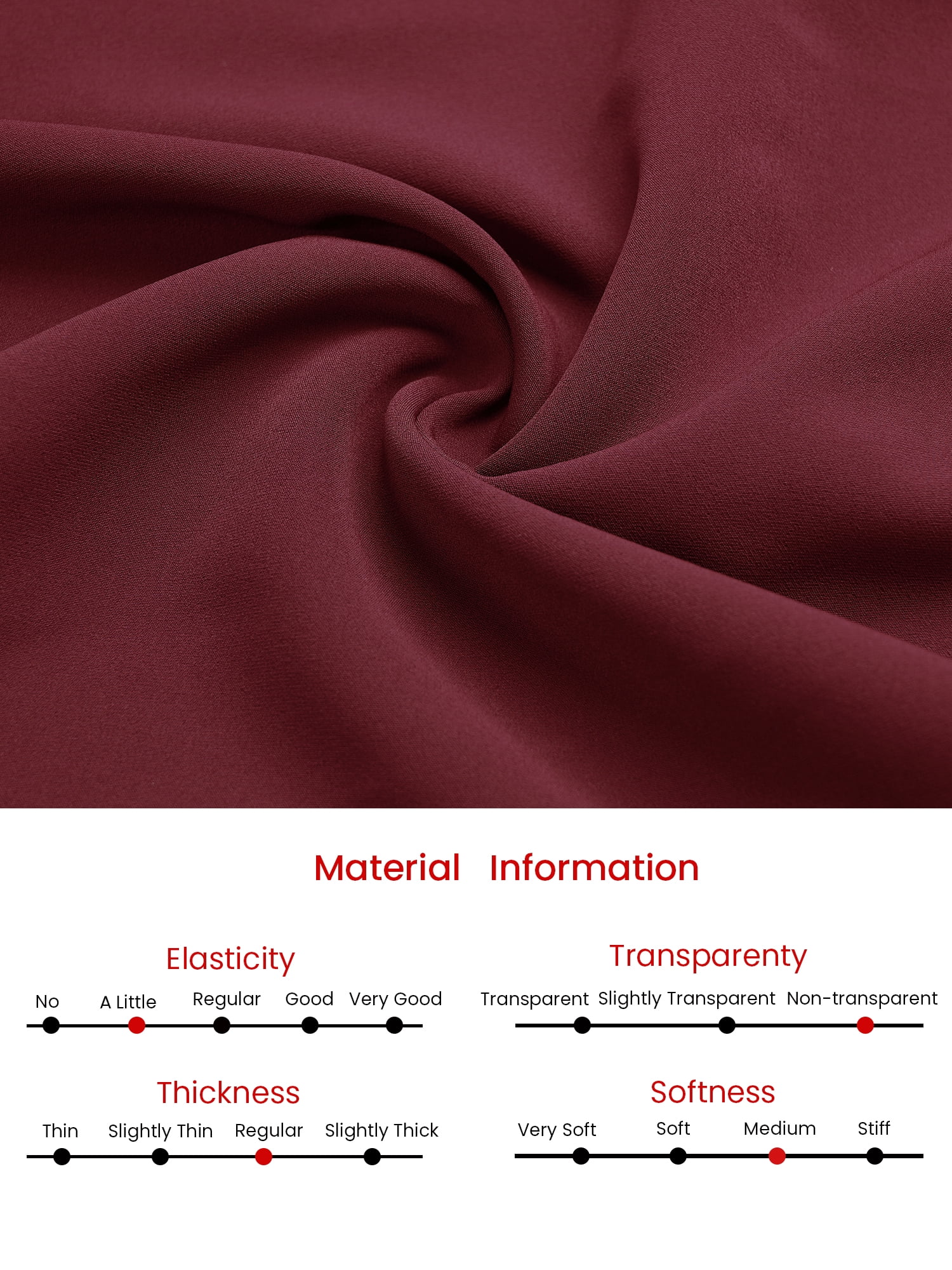 DARING DIVA Wrap A-Line Pleated Midi Long Sleev Dress M Wine Red