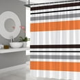 thumbnail image 2 of Black White Gray Orange Shower Curtain Abstract Geometric Stripe Modern Contemporary Simple Fashion Boho Mid Century Bathroom Set Bathtub Accessories Polyester Fabric with Hooks 36Wx70H Inch, 2 of 6