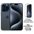 thumbnail image 1 of Pre-Owned Apple iPhone 15 Pro Max A2849 (Fully Unlocked) 512GB Blue Titanium (Grade B) w/ Pre-Installed Tempered Glass, 1 of 3