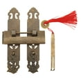 thumbnail image 4 of Chinese Lock Faceplate Handle, DIY Making Brass Material 9.2cm/3.6in Length Antique  Handles Set Bronze Color  For Jewelry Boxes For Tool Boxes, 4 of 8