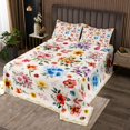 thumbnail image 2 of Erosebridal Floral Garden Bedspread Sets Queen Size, Spring Flower Bed Set, 3 Pieces, 2 of 5