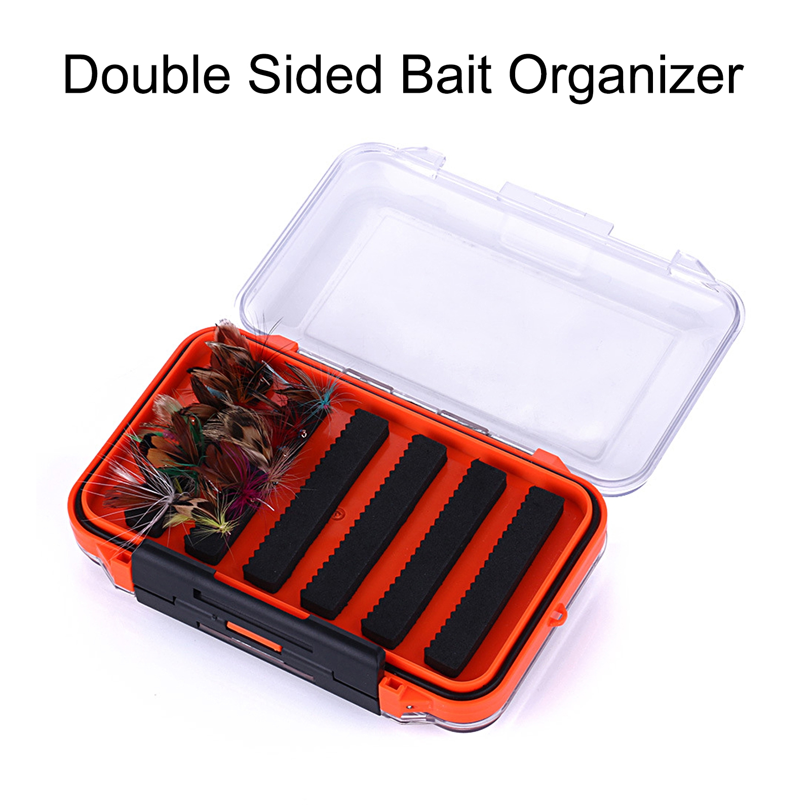 DoubleYi Fishing Tackle Box Store Bait Transparent Lid Practical