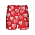 thumbnail image 6 of Tnhcen Women's Valentine Print Button Front Flip Collar Short Sleeve Short Pants Pajama Set Milk Silk 95% Polyester 5% Spandex Sleepwear S-2XL, 6 of 8