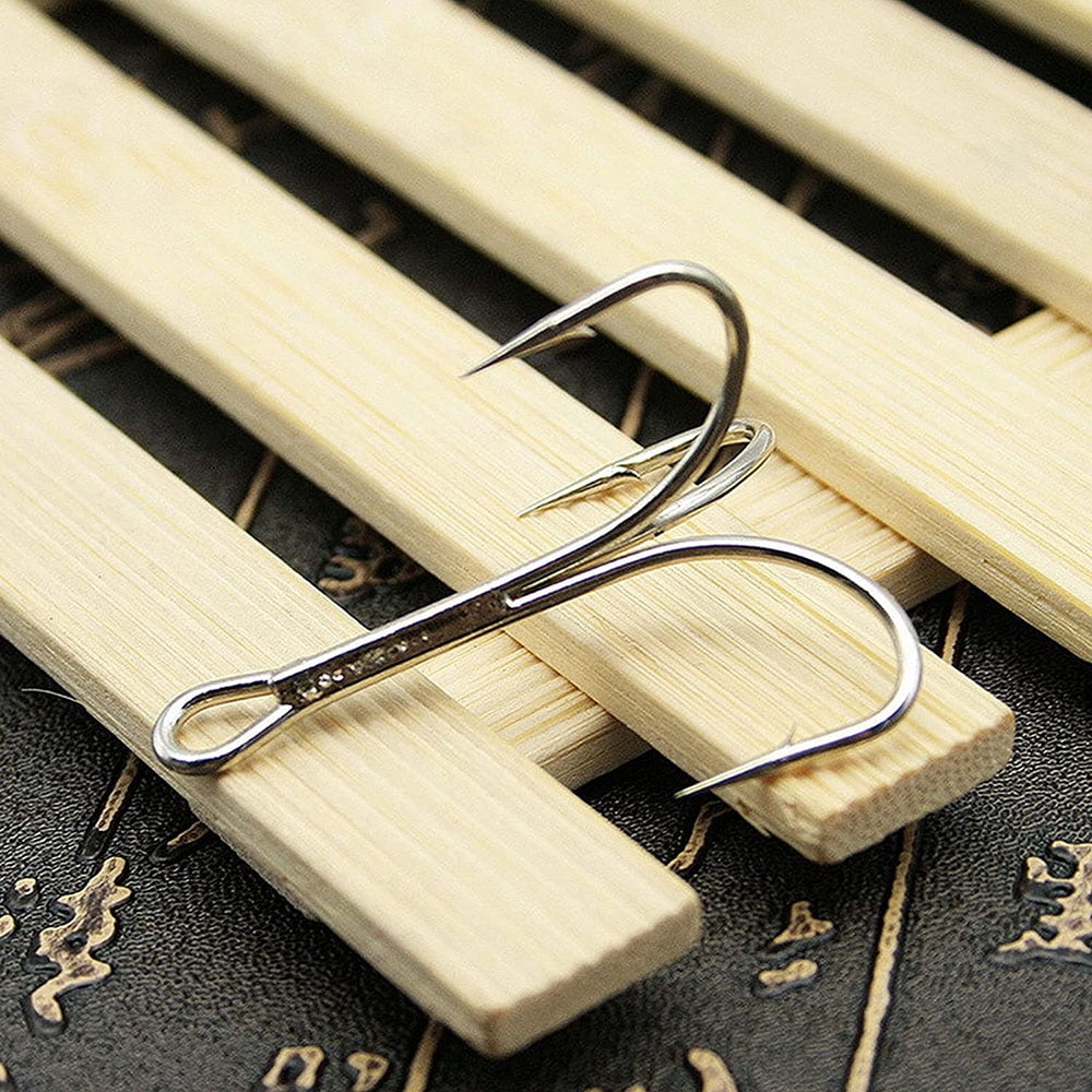 Big Treble Fishing Hook, High Carbon Steel, Shark Triple Anchor Fishhooks, Saltwater Barbed Hook, Strong 4/0-10/0, 50Pcs