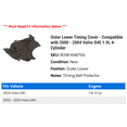 thumbnail image 2 of Outer Lower Timing Cover - Compatible with 2000 - 2004 Volvo S40 1.9L 4-Cylinder 2001 2002 2003, 2 of 2