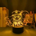 thumbnail image 1 of Juego de Anime Genshin Impact Mona Yae Miko Zhongli Ganyu luz nocturna LED lámpara de mesita de noche decoración de habitación para niños figuras de acción regalo, 1 of 2