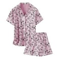 thumbnail image 4 of Satin Pajamas Printed Girls Button Down Pajamas Set Pajamas Sleepwear Outfits Girlss Size Clothes 3-4 Years Girls Fashion, 4 of 4