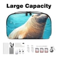 thumbnail image 3 of Sea Lion Travel Organizer Hard Drive Case Small Travel Case USB Cable Organizer - Oxford Cloth Waterproof Storage Box for Electronic Digital Products - 5.9x9.44x3.14 in, 3 of 6
