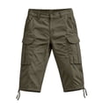 thumbnail image 5 of CONZONE Mens Baggy Cargo Shorts Straight Leg Workwear Shorts for Men Trendy Buttons Solid Soft Outdoor Hiking Shorts With Pockets, 5 of 5